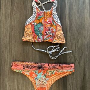 Maaji Orange Bohemian Bikini Set